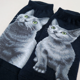 Ankle Socks Russian Blue Cat