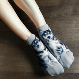 Ankle Socks Husky Dog