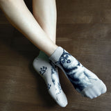 Ankle Socks Husky Dog