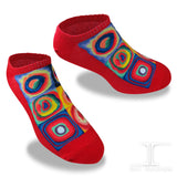Ankle Socks Masterpiece Square with Concentric Circles Kandinsky