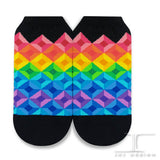 Ankle Socks Geometric Spectrum Diamond