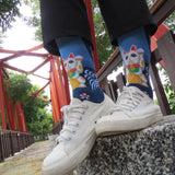 Chaossocks Big Fortune Hello Cat Navy