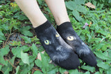 Ankle Socks - Black Cat Face