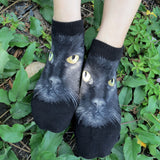 Ankle Socks - Black Cat Face
