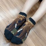 Ankle Socks Wild Life Elephant