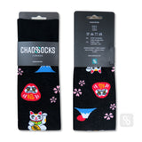 Chaossocks Hello Cat Fortune Black