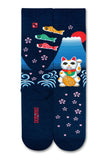 Chaossocks Big Fortune Hello Cat Navy