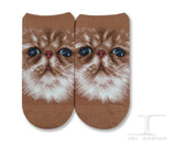 Ankle Socks - Persian Cat Face