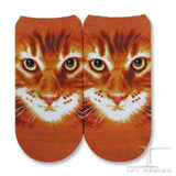 Ankle Socks - Orange Cat Face