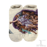 Ankle Socks Masterpiece GOD Creation of Adam