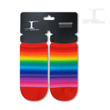 Ankle socks - 30 Stripes Scarlet Rainbow design