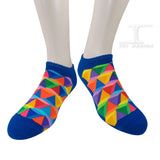 Ankle Socks Geometric Spectrum Pyramid