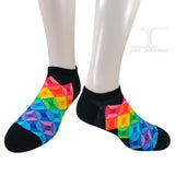 Ankle Socks Geometric Spectrum Diamond