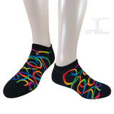 Ankle Socks Geometric Ribbon Swirl