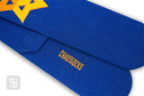 Hanukkah 3D Gradient Star of David Socks Blue