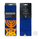 Hanukkah 3D Gradient Star of David Socks Blue