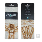 Chaossocks Artist Da Vinci Vitruvian Man