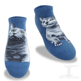 Ankle Socks Russian Blue Cat