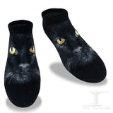 Ankle Socks - Black Cat Face