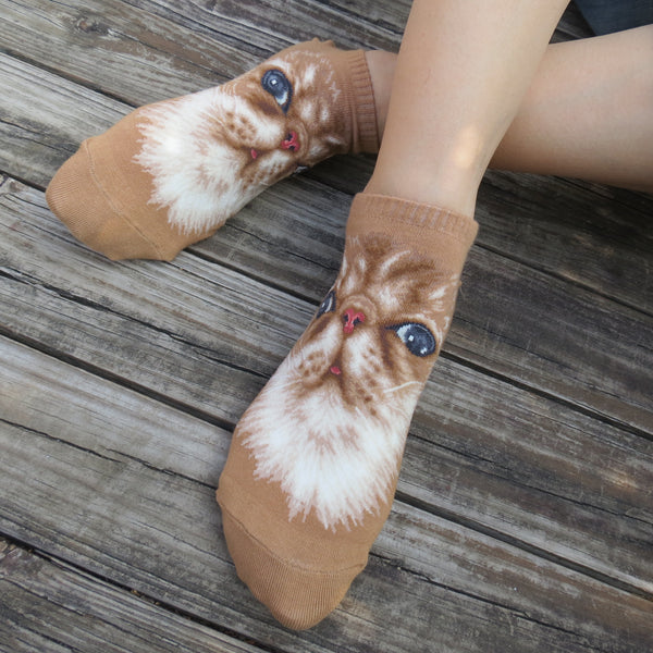 Ankle Socks - Persian Cat Face