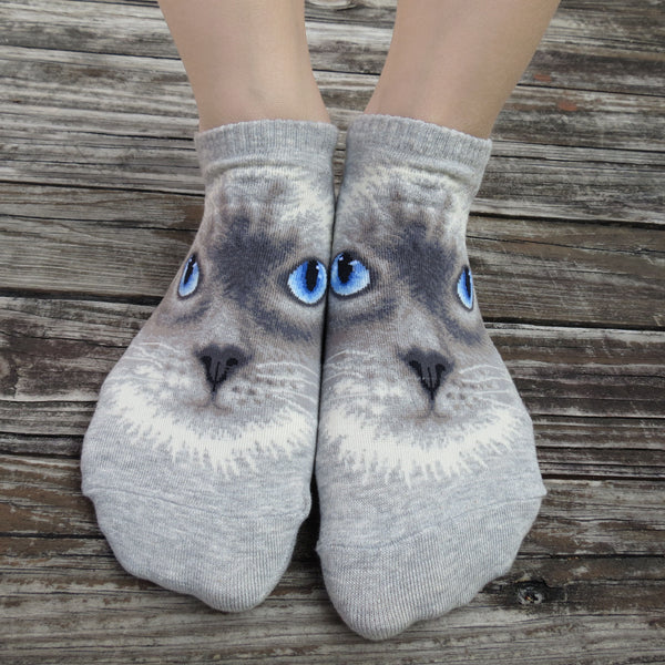 Ankle Socks - Ragdoll Cat Face