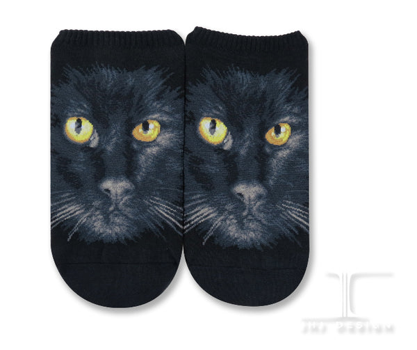Ankle Socks - Black Cat Face