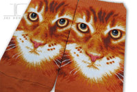 Ankle Socks - Orange Cat Face