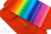 Ankle socks - 30 Stripes Scarlet Rainbow design