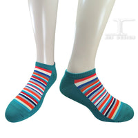 Ankle socks - 30 Stripes Azure design