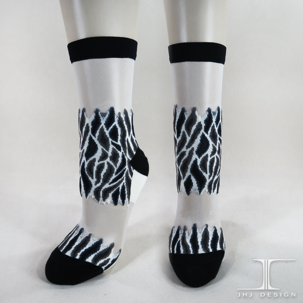 Animal Skin socks - Zebra stripes design