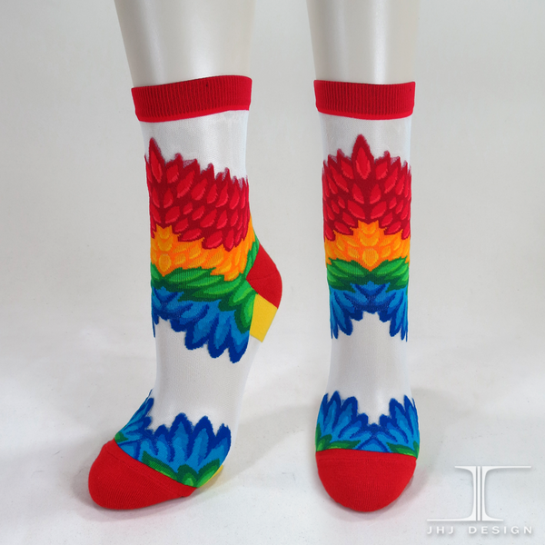 Animal Skin socks - Macaw feather design