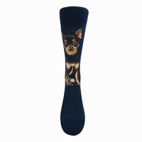 Dogs Socks - Chihuahua Design Navy Colour
